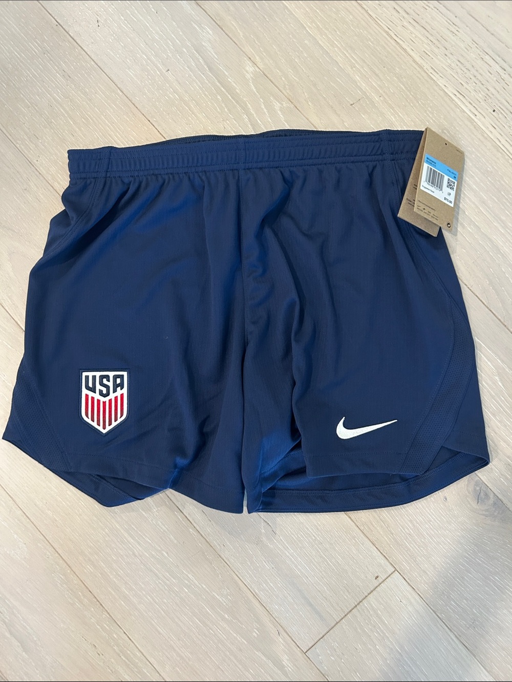 Nike Navy and White USA Soccer Training Shorts
